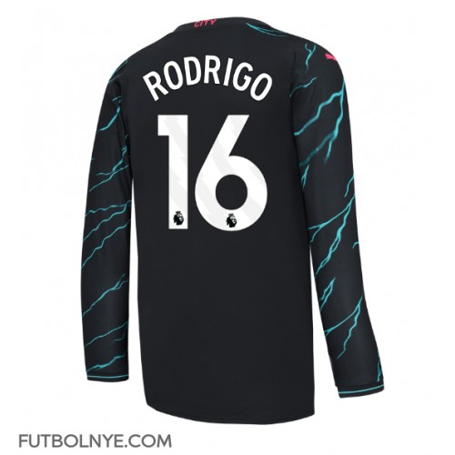 Camiseta Manchester City Rodri Hernandez #16 Tercera Equipación 2023-24 manga larga